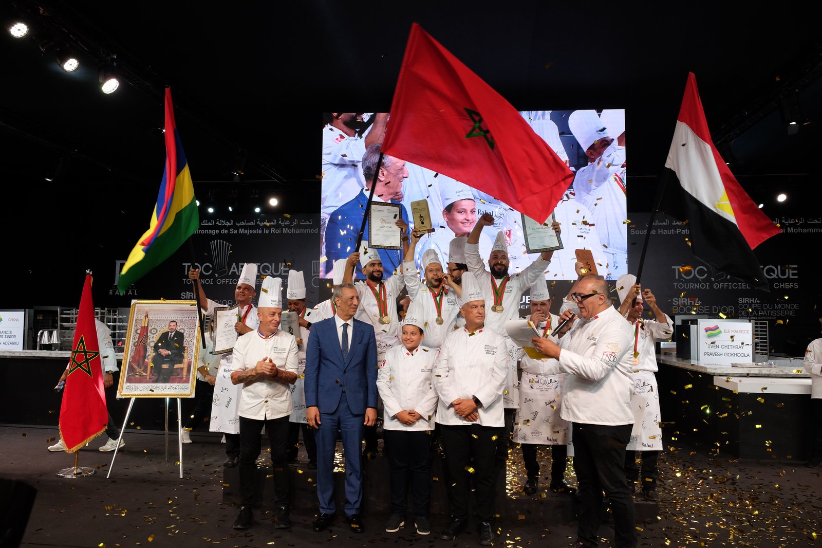 Confettis et célébration de la victoire, Coupe d'Afrique de la Pâtisserie 2024
